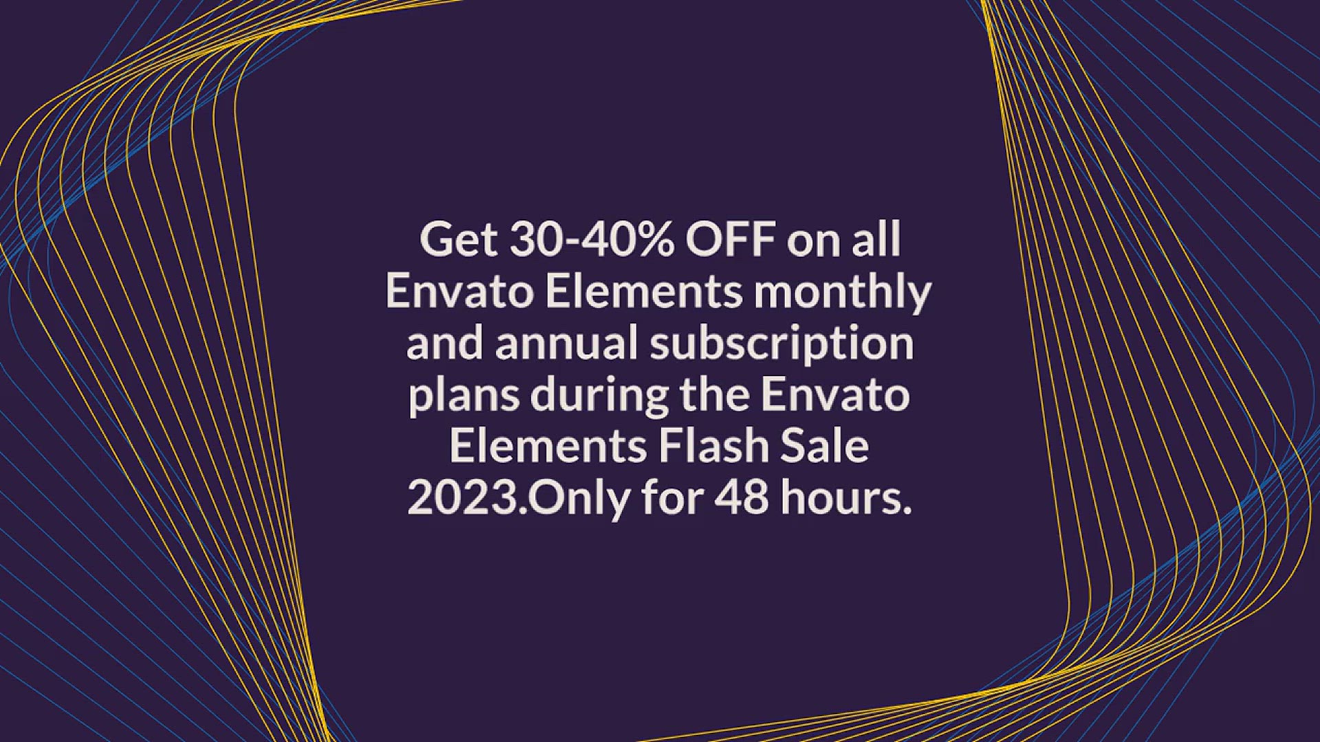 'Video thumbnail for Envato Elements Flash Sale 2023 – Up To 40% OFF'