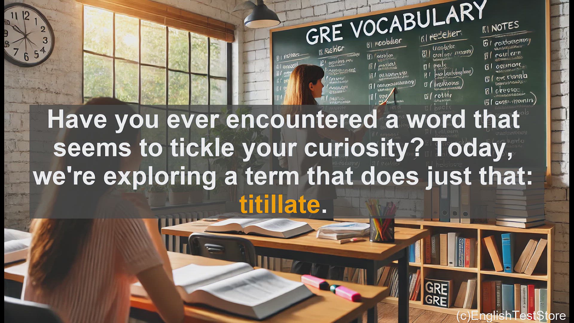 'Video thumbnail for GRE Vocabulary Lesson: Exploring the Captivating Word 'Titillate''