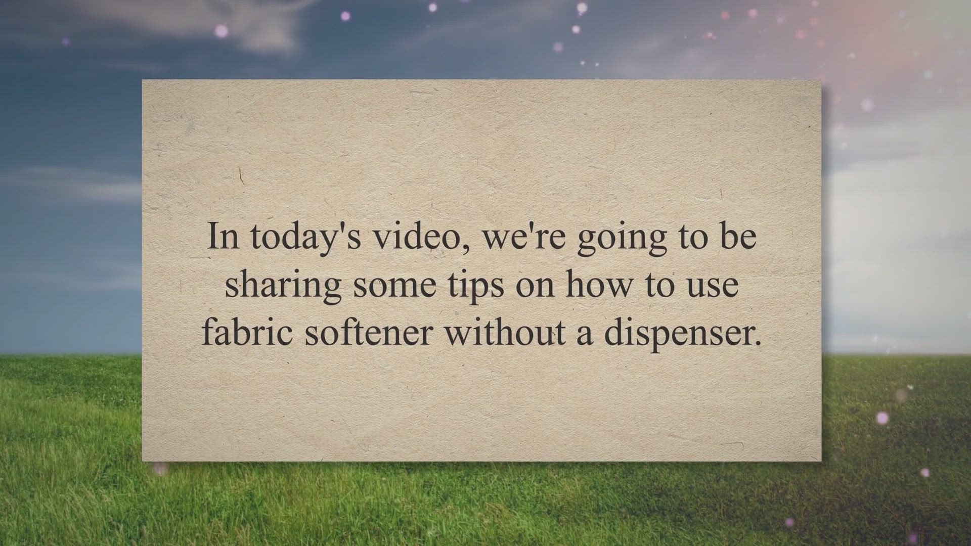 Video thumbnail for How To Use Fabric Softener Without Dispenser?