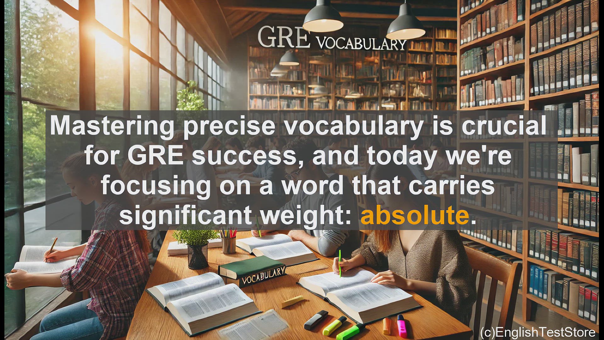 'Video thumbnail for GRE Vocabulary Lesson: Mastering the Absolute - Unlocking GRE Success'