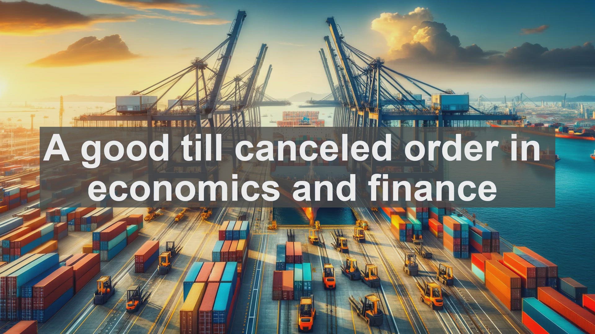 Video thumbnail for "A good till canceled order" in economics and finance