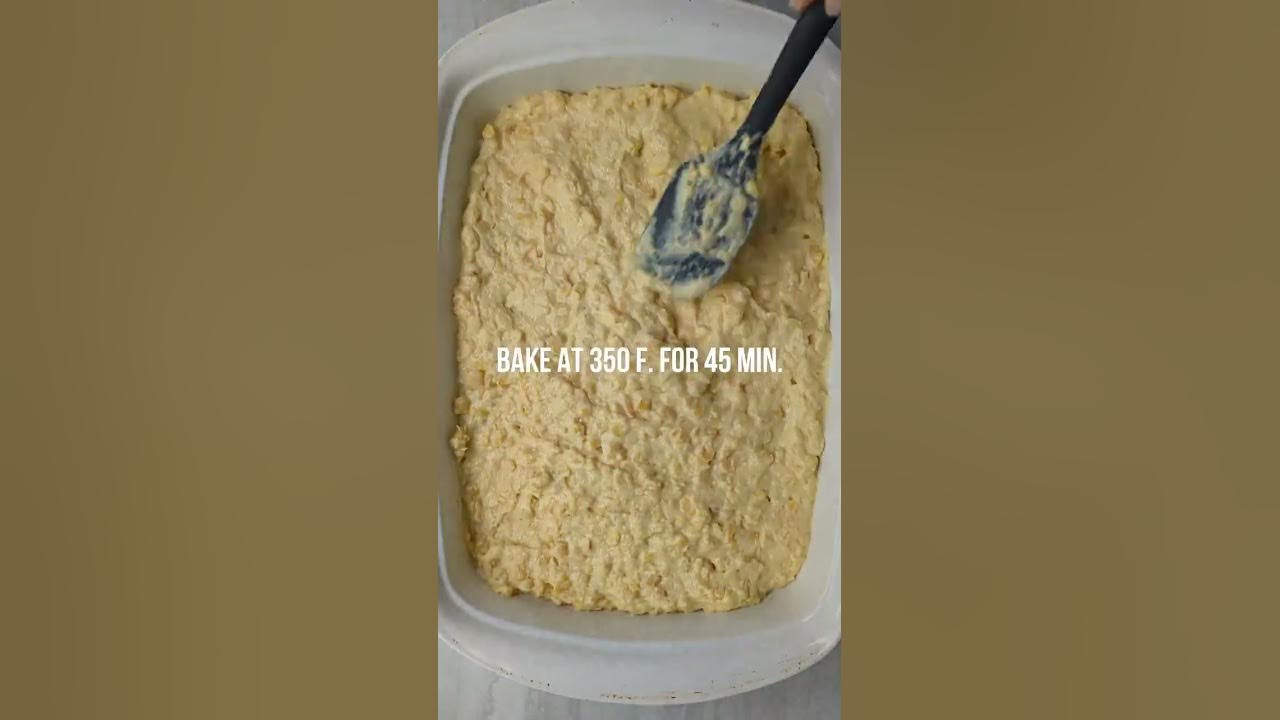 Video thumbnail for Corn Pudding Casserole (Holiday-Make Ahead Dish) #cooking #recipe #shorts