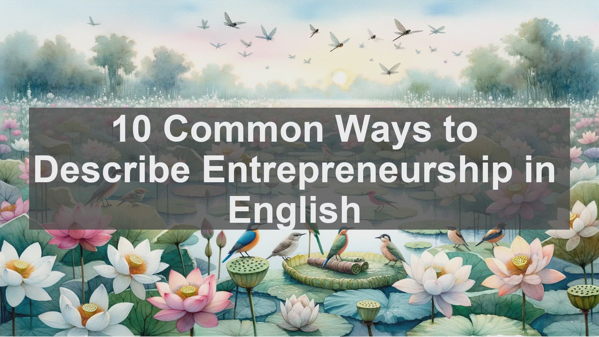 'Video thumbnail for 10 Common Ways to Describe Entrepreneurship in English '