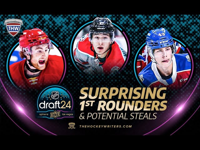 'Video thumbnail for 2024 NHL Draft: Surprising 1st Rounders & Potential Steals'
