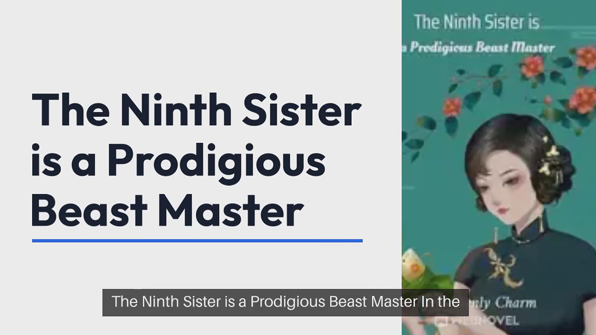'Video thumbnail for The Ninth Sister is a Prodigious Beast Master chapter 1 summary '