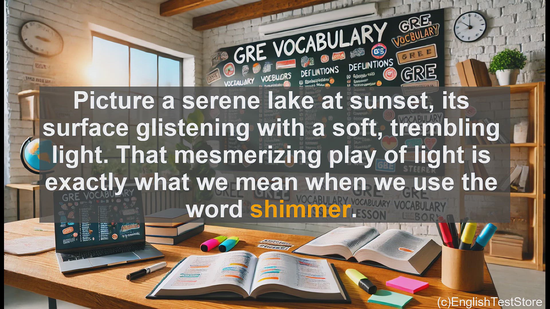 'Video thumbnail for GRE Vocabulary Lesson: The Captivating Shimmer of Light'
