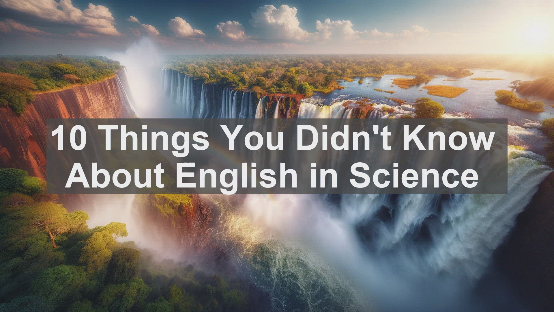 'Video thumbnail for 10 Things You Didn't Know About English in Science '