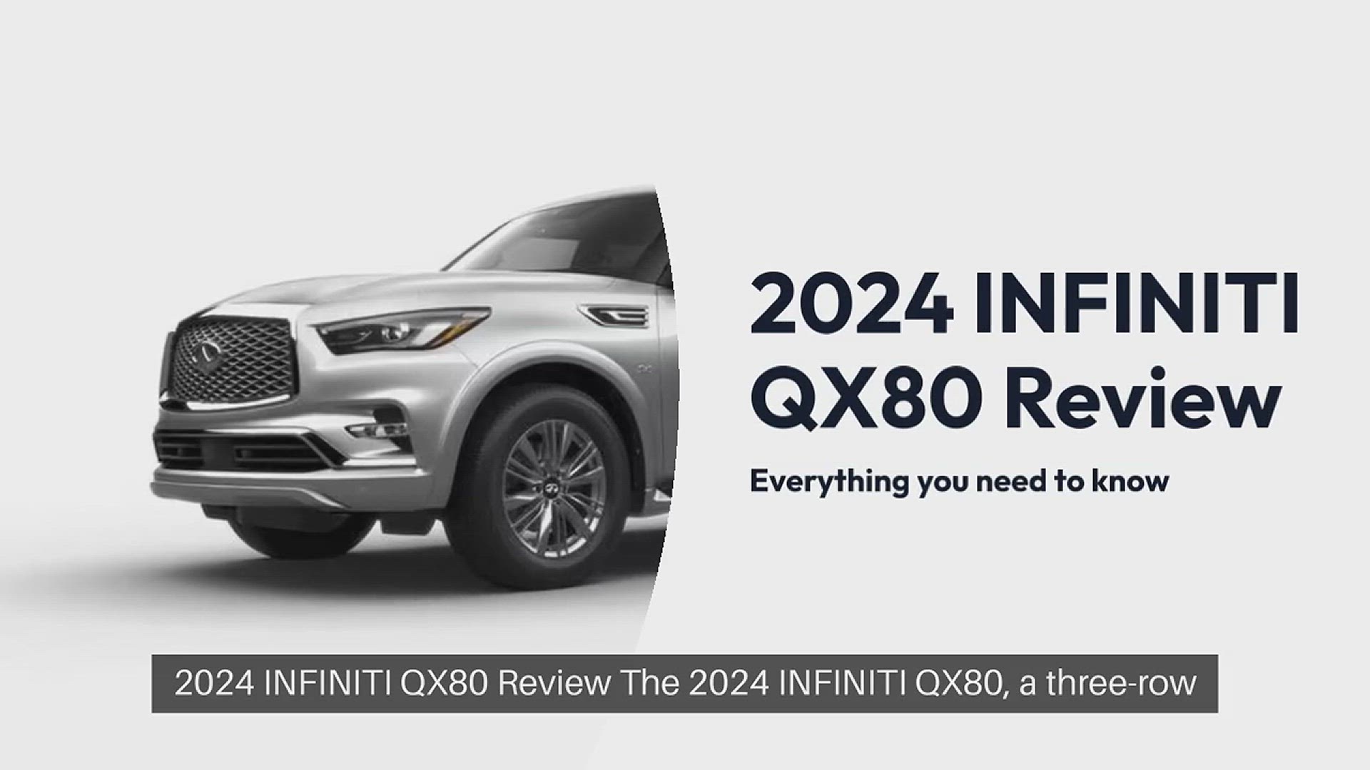 'Video thumbnail for 2024 INFINITI QX80 Review'