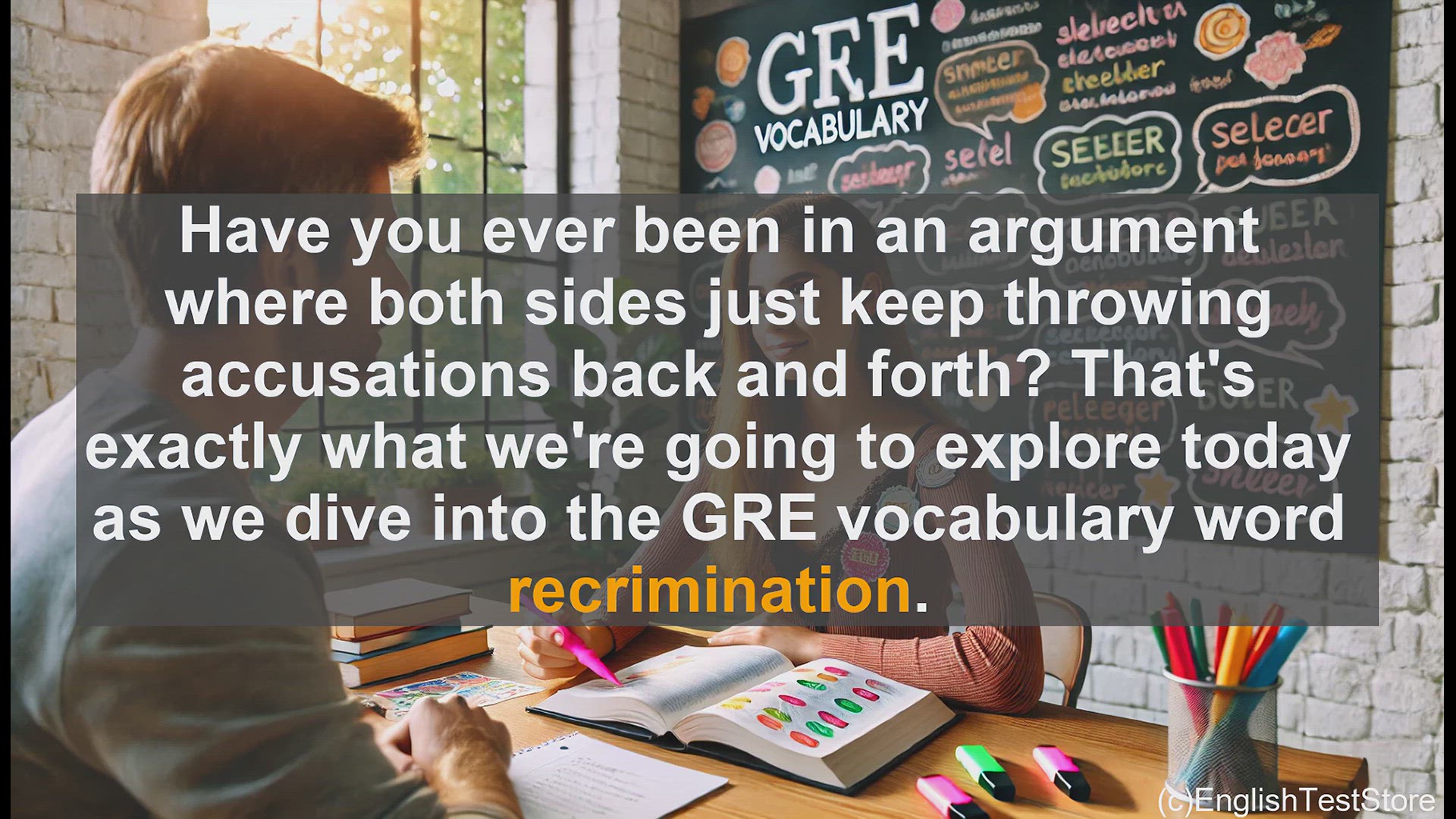 'Video thumbnail for GRE Vocabulary Lesson: Recrimination - The Cycle of Mutual Accusations'