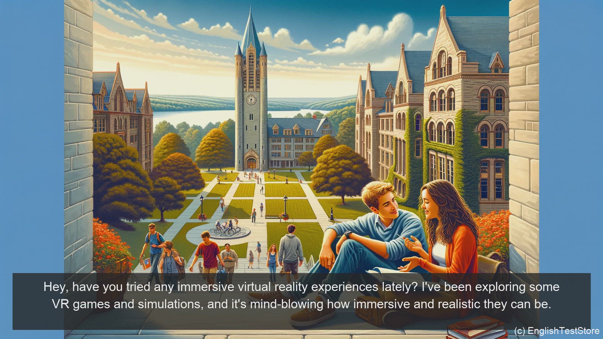 'Video thumbnail for English Conversation for Informatics Engineering: Immersive Virtual Reality Experiences'