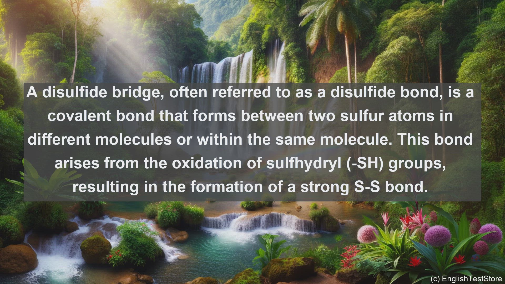 'Video thumbnail for Disulphide bridge in science  definition and examples'