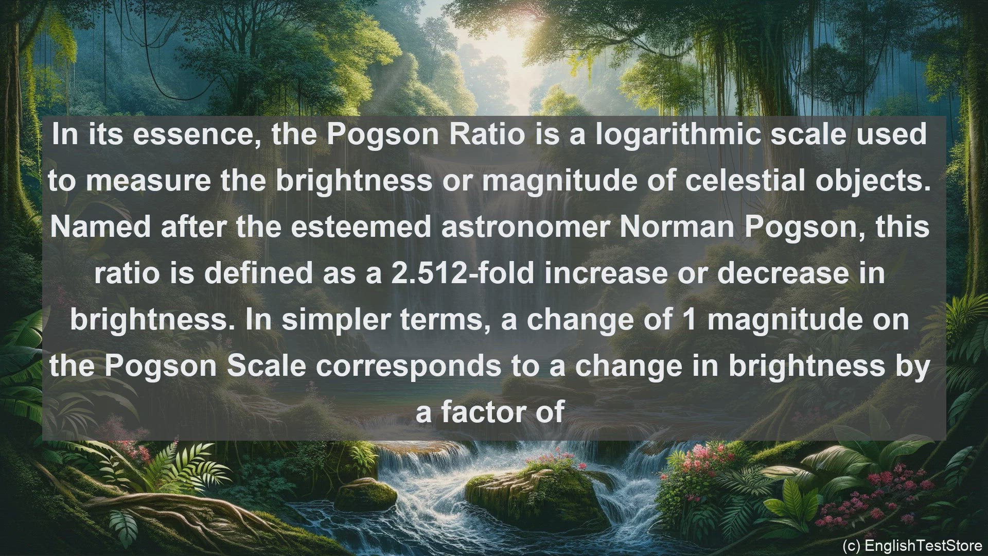 'Video thumbnail for Pogson ratio in science  definition and examples'