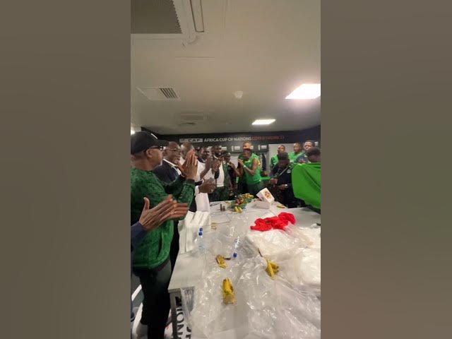 'Video thumbnail for VP Kashim Shettima in the Super Eagles 🇳🇬 Locker Room celebrating #kashimshettima #supereagles #ng'