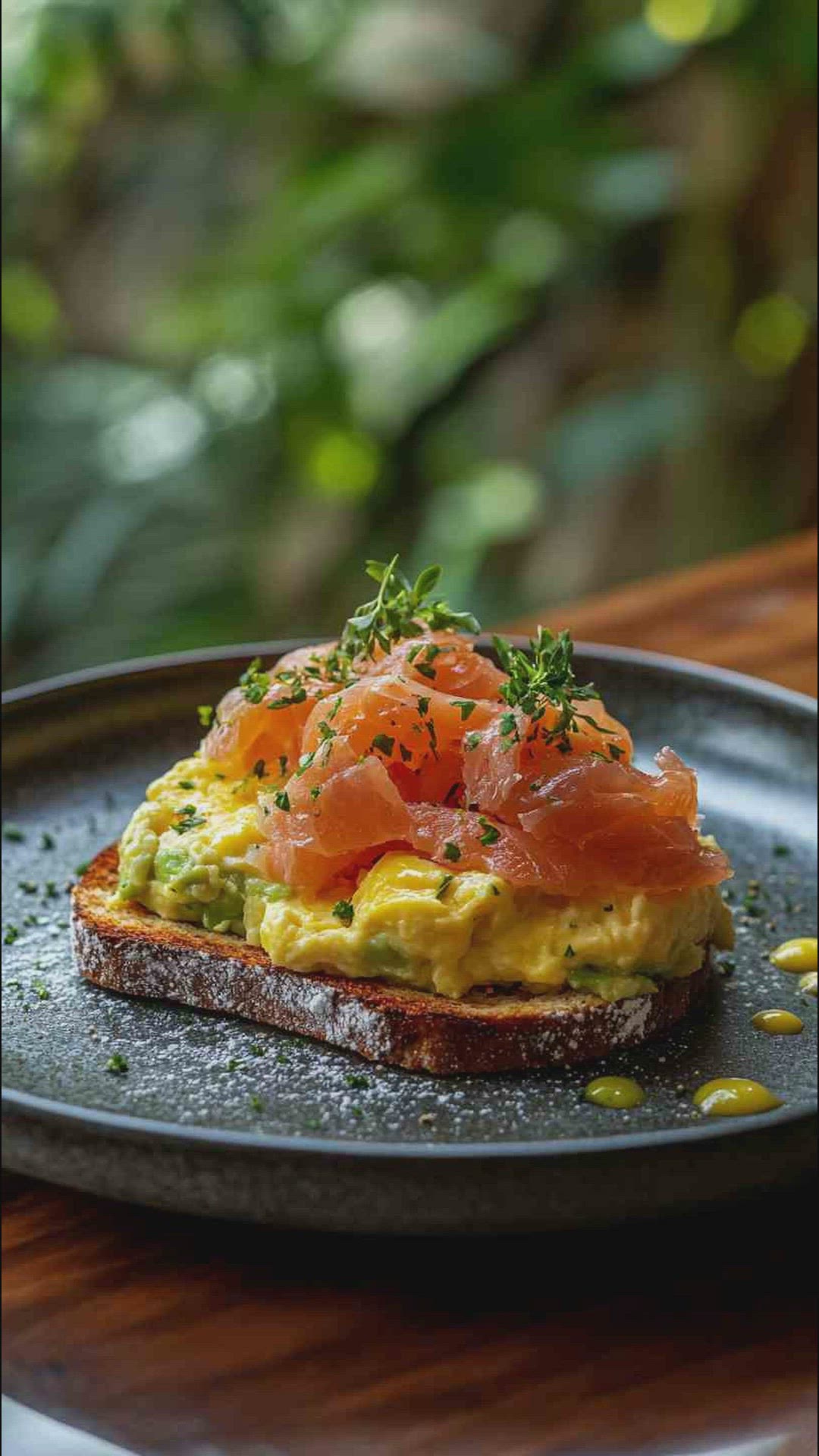 'Video thumbnail for Avocado and Scrambled Egg Toast with Smoked Salmon Recipe'