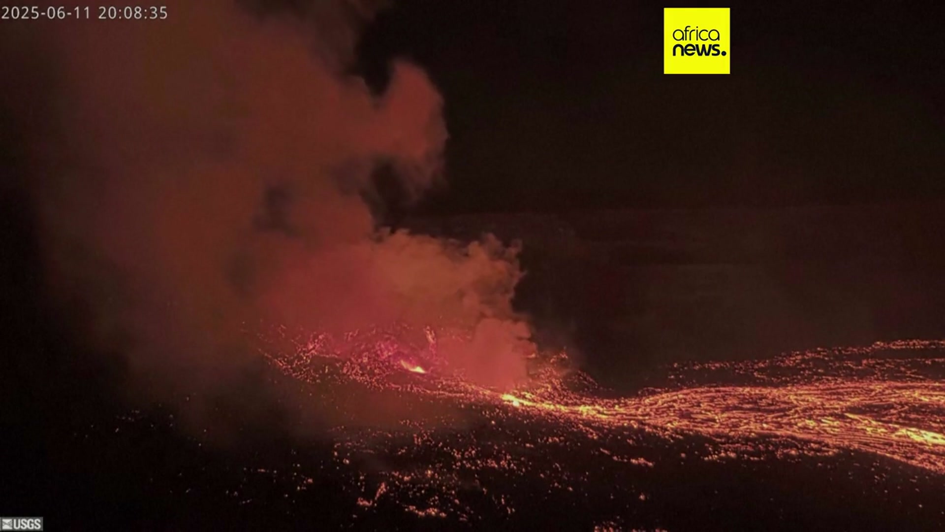 'Video thumbnail for Hawaii's Kilauea Volcano erupts for 25th time in six months'