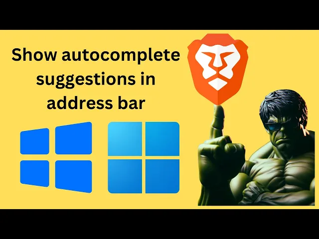 'Video thumbnail for How to Enable or Disable 'Show autocomplete suggestions in address bar' in Brave on Windows 11 or 10'