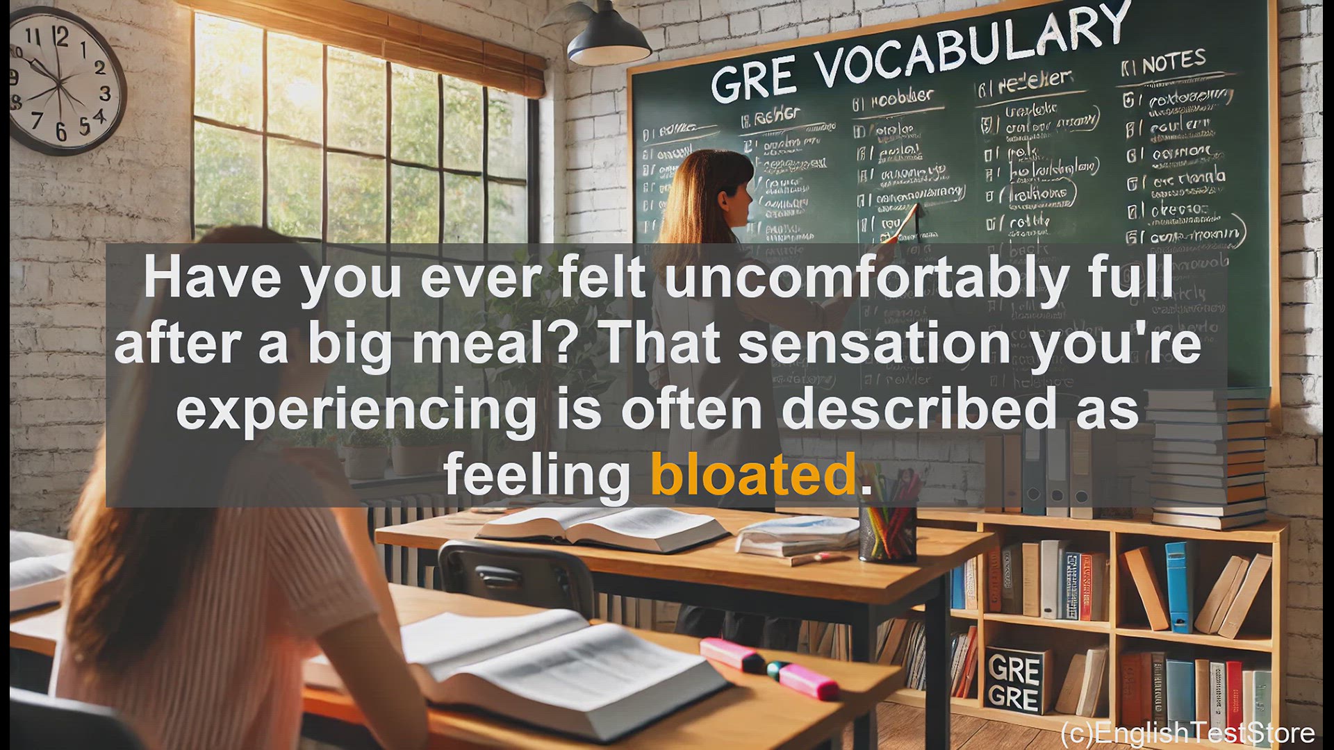 'Video thumbnail for GRE Vocabulary Lesson: Exploring the Meaning and Usage of 'Bloated''