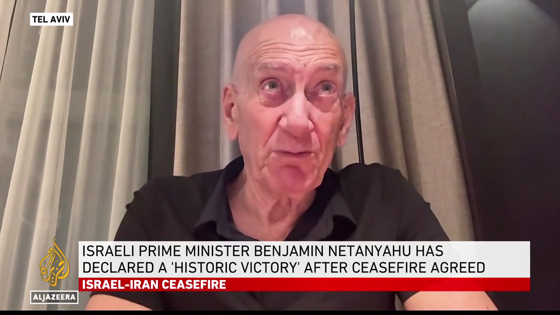 'Video thumbnail for Nearly all Israelis backed Iran strikes despite my criticism of Netanyahu, says Ex-PM Ehud Olmert'