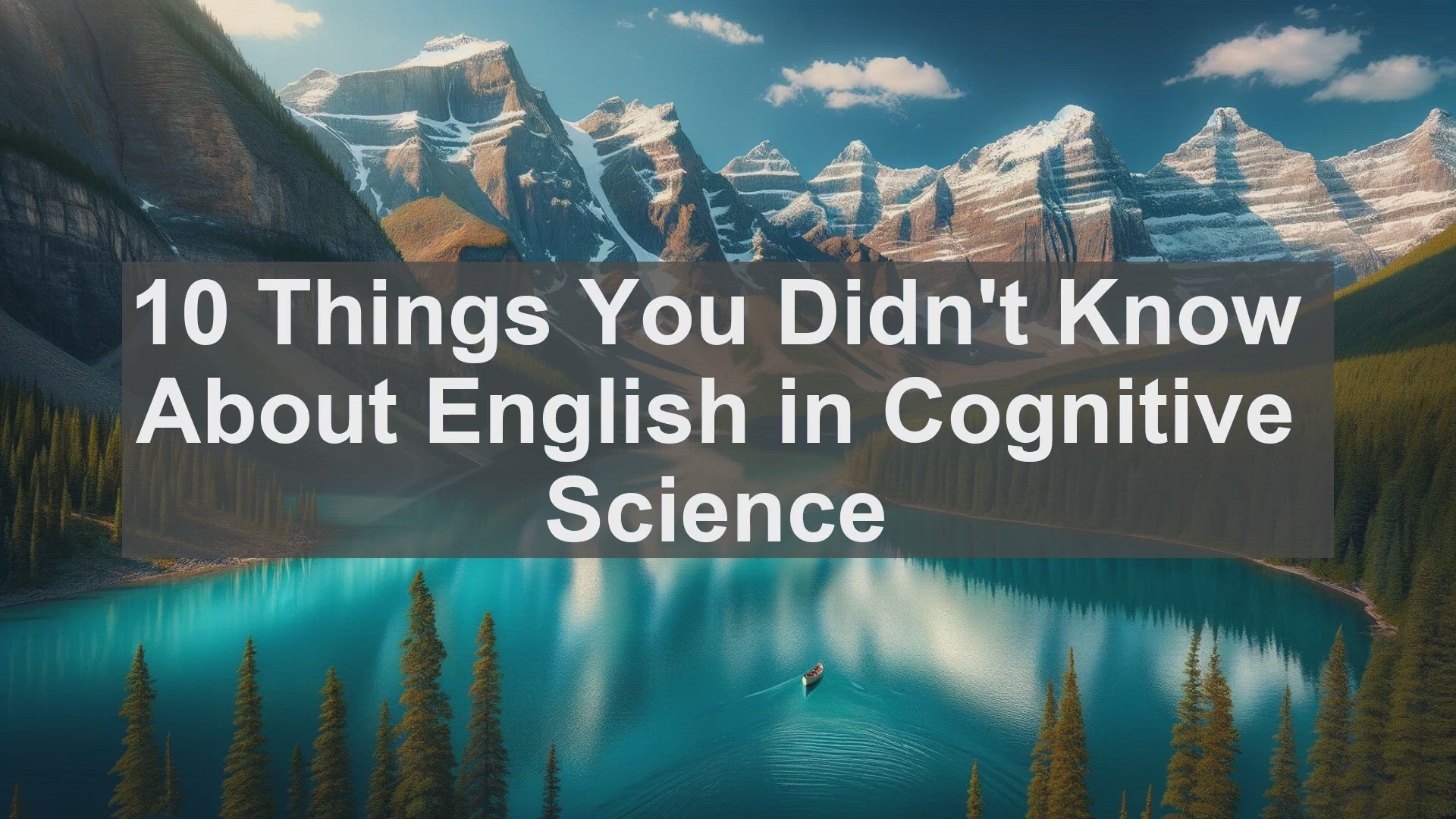 'Video thumbnail for 10 Things You Didn't Know About English in Cognitive Science '