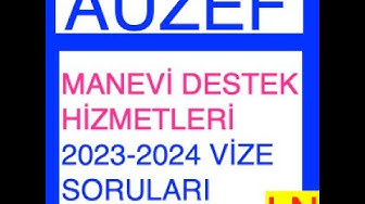 'Video thumbnail for Manevi Destek Hizmetleri 2023-2024 Vize Soruları'