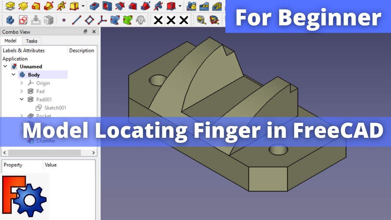 'Video thumbnail for Model Locating Finger in FreeCAD | FreeCAD Tutorial | FreeCAD Part Design |'