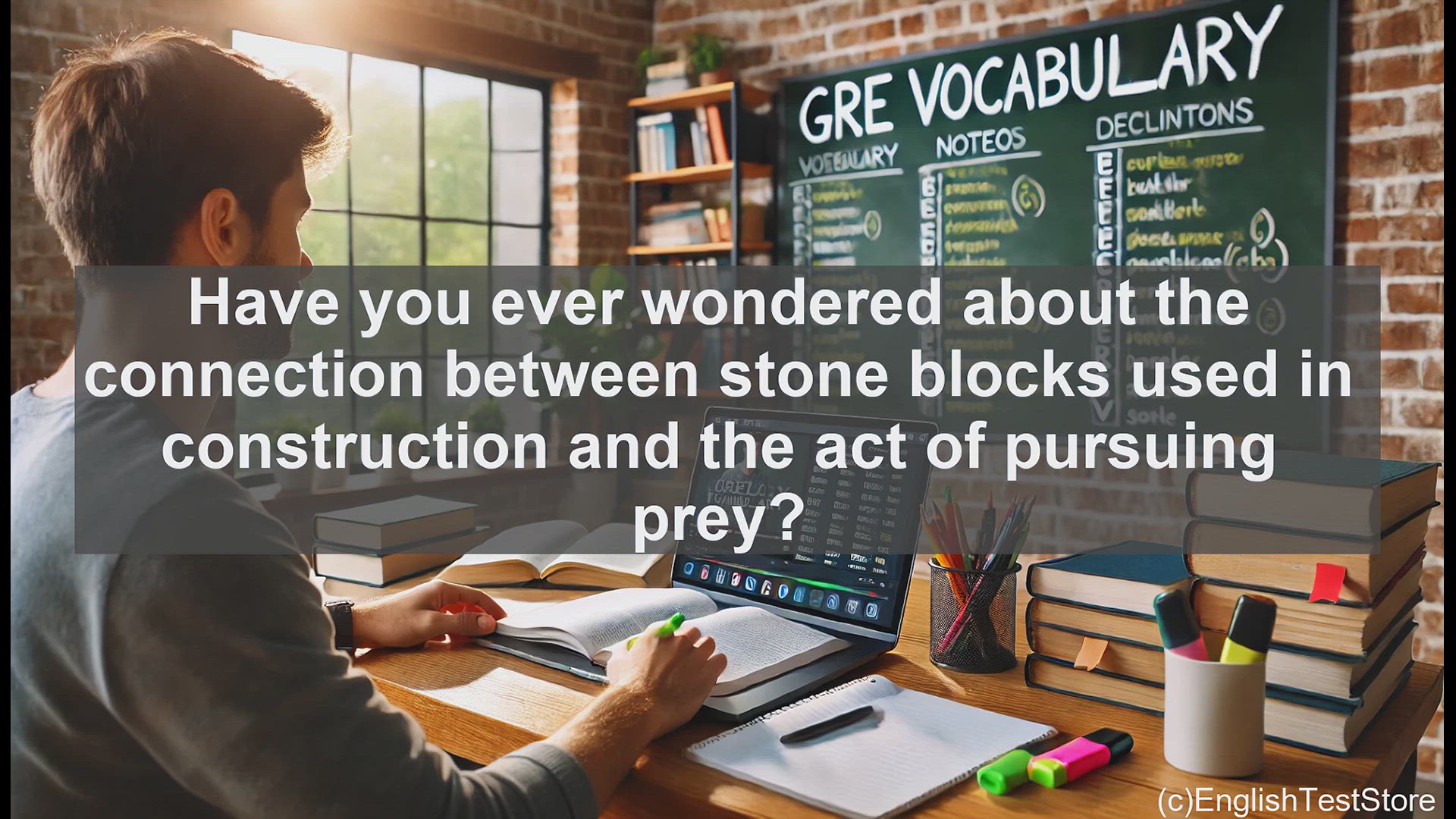 'Video thumbnail for GRE Vocabulary Lesson: Quarry - From Stone Pits to Pursued Prey'