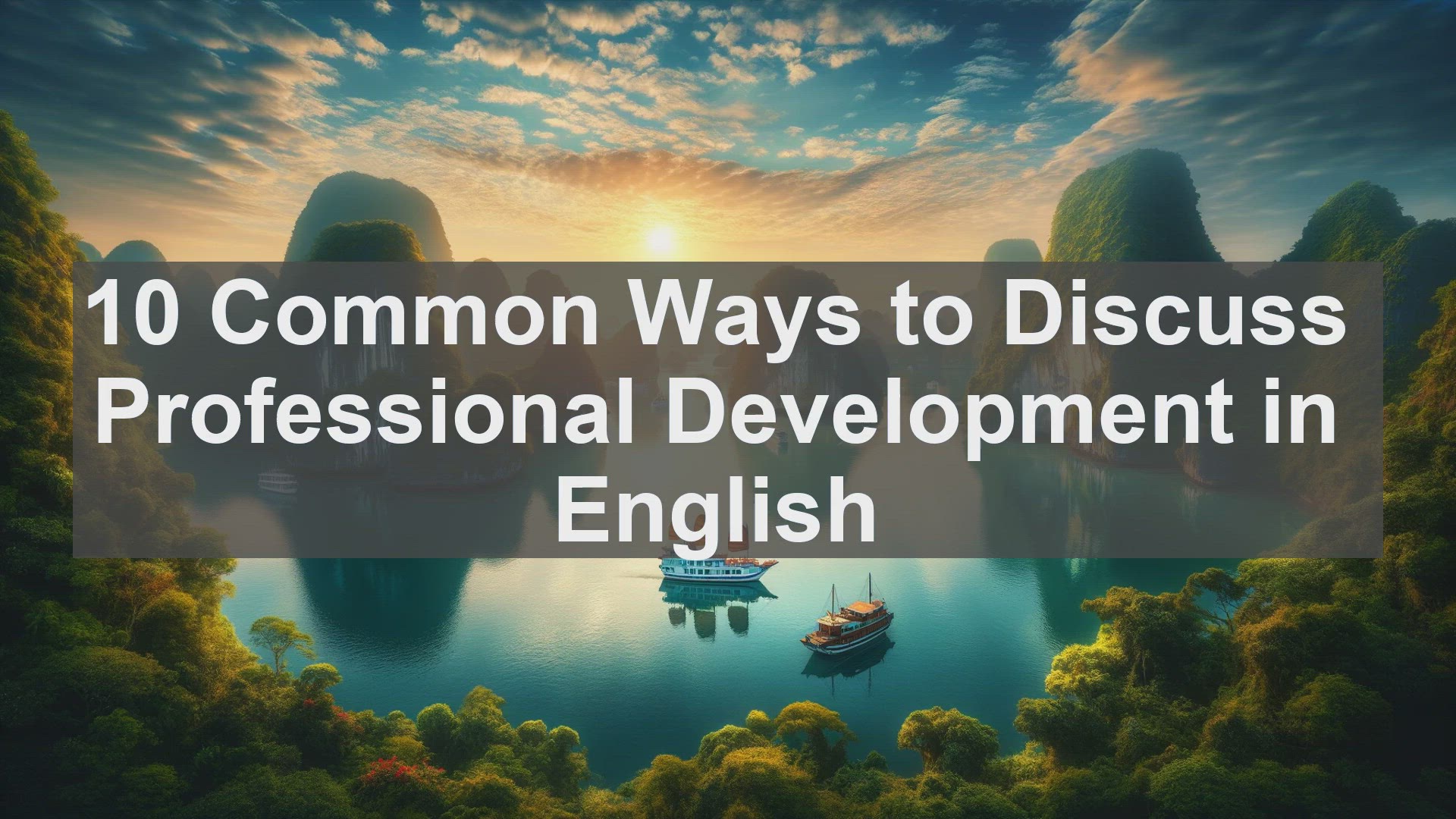'Video thumbnail for 10 Common Ways to Discuss Professional Development in English '