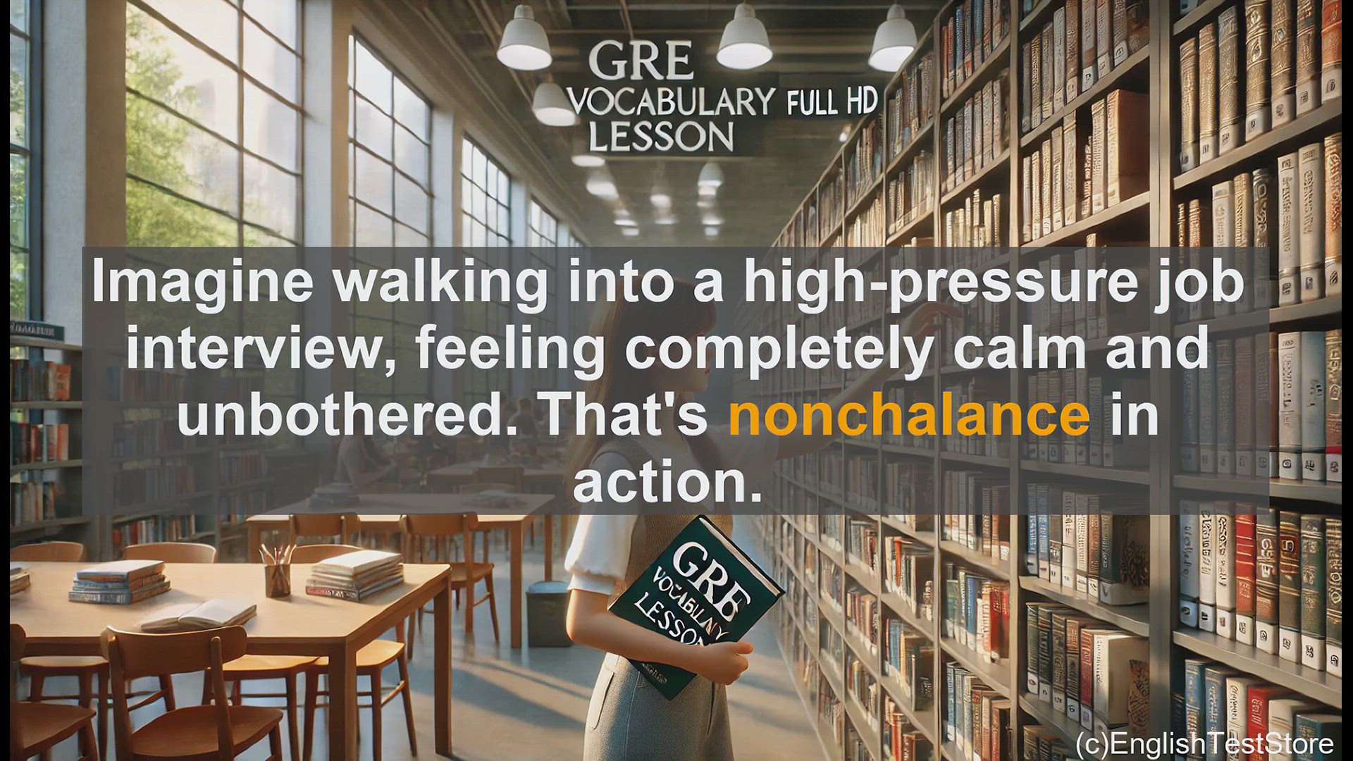 'Video thumbnail for GRE Vocabulary Lesson: The Art of Nonchalance - Staying Calm Under Pressure'