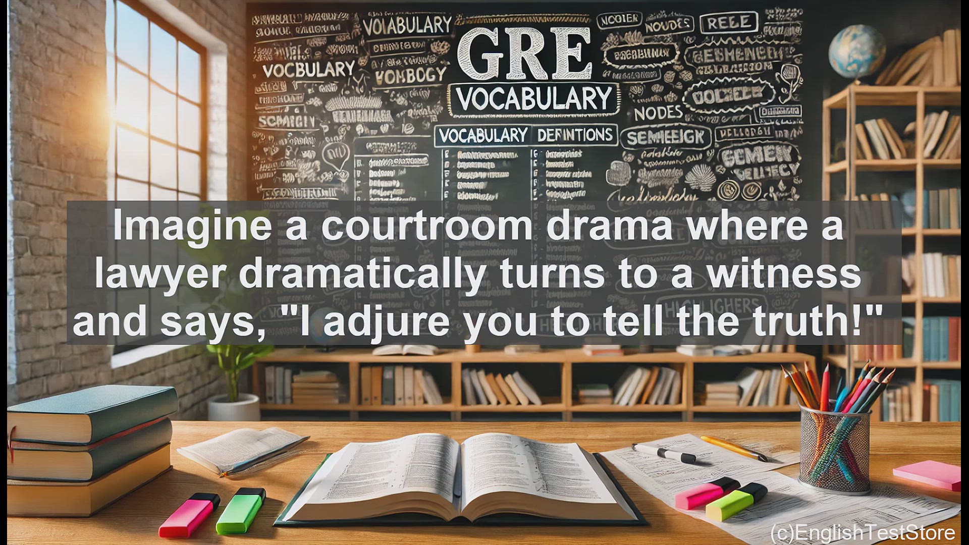 'Video thumbnail for GRE Vocabulary Lesson: The Power of Adjuration - Solemn Appeals and Earnest Commands'