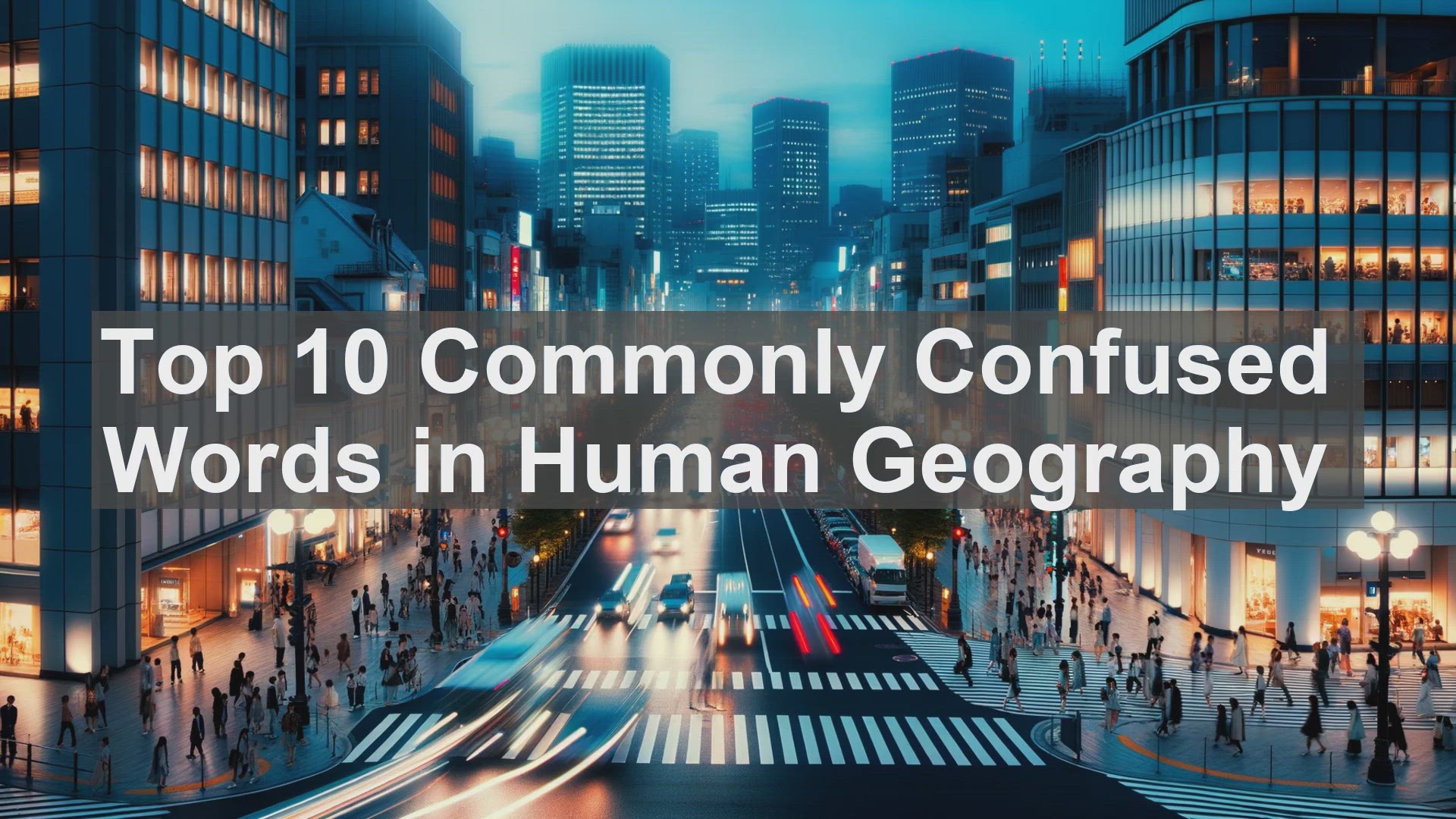 'Video thumbnail for Top 10 Commonly Confused Words in Human Geography'
