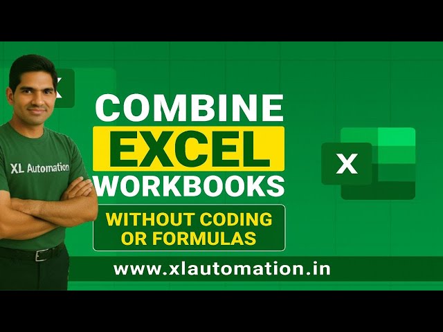Video thumbnail for How to Combine Multiple Excel Workbooks Into One | Combine Excel Files in One Workbook