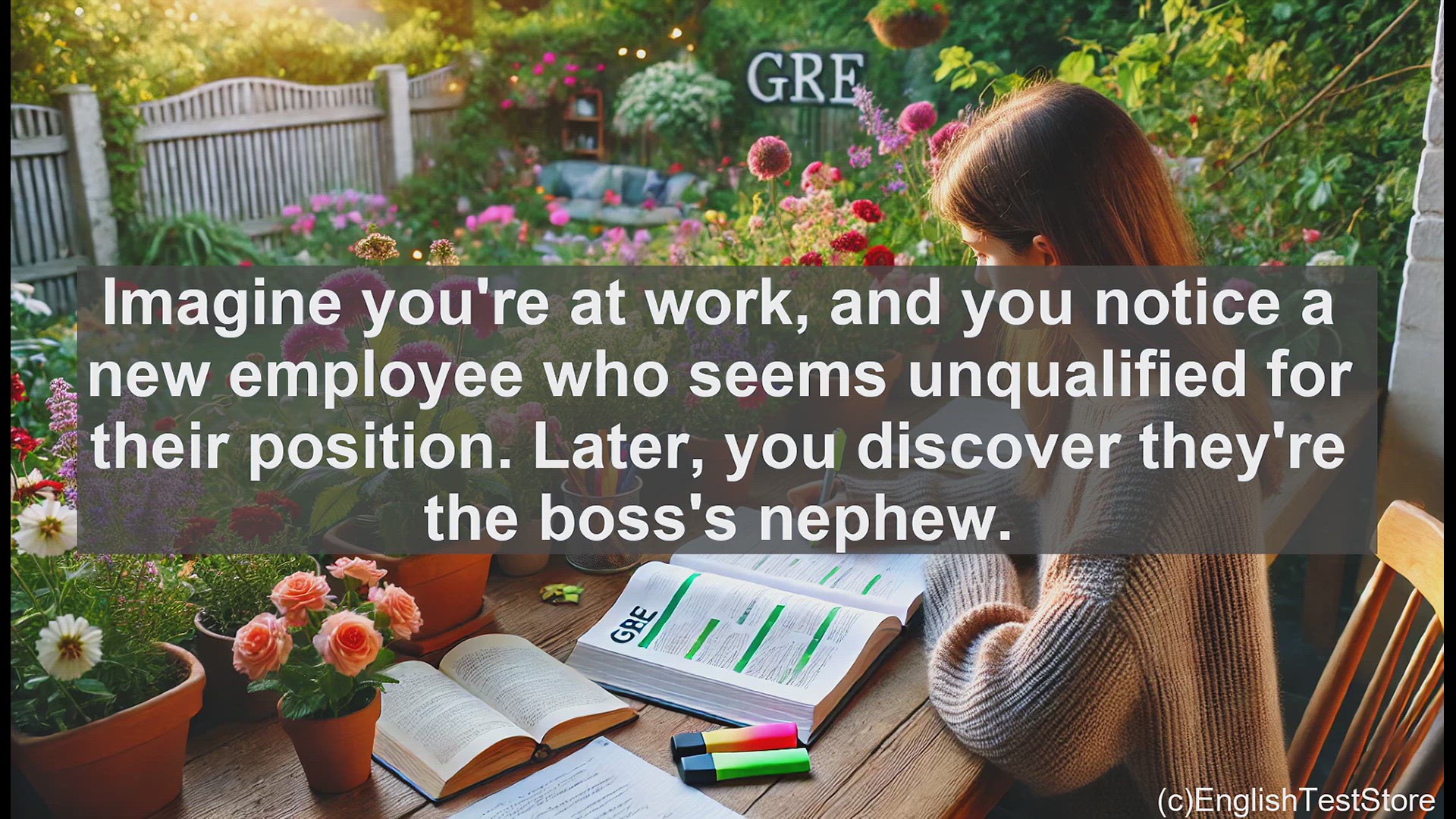 'Video thumbnail for GRE Vocabulary Lesson: Nepotism - Favoritism in the Workplace'