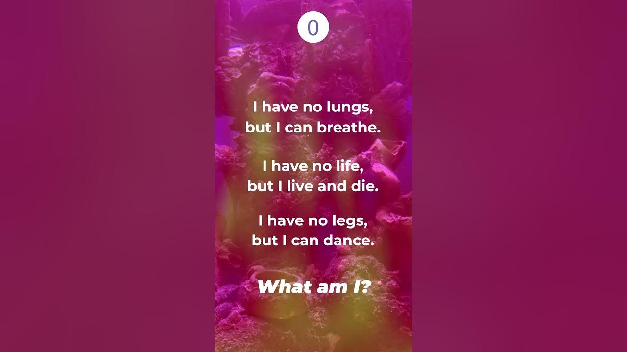 'Video thumbnail for I have no lungs but I can breathe, what am I? | ESL Riddle with answer'
