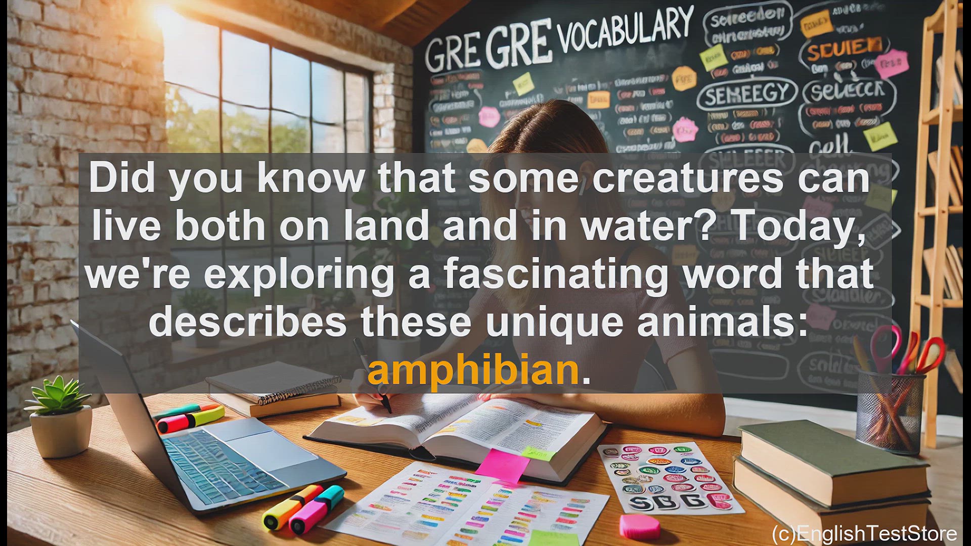 'Video thumbnail for GRE Vocabulary Lesson: Exploring the Dual-Dwelling World of Amphibians'