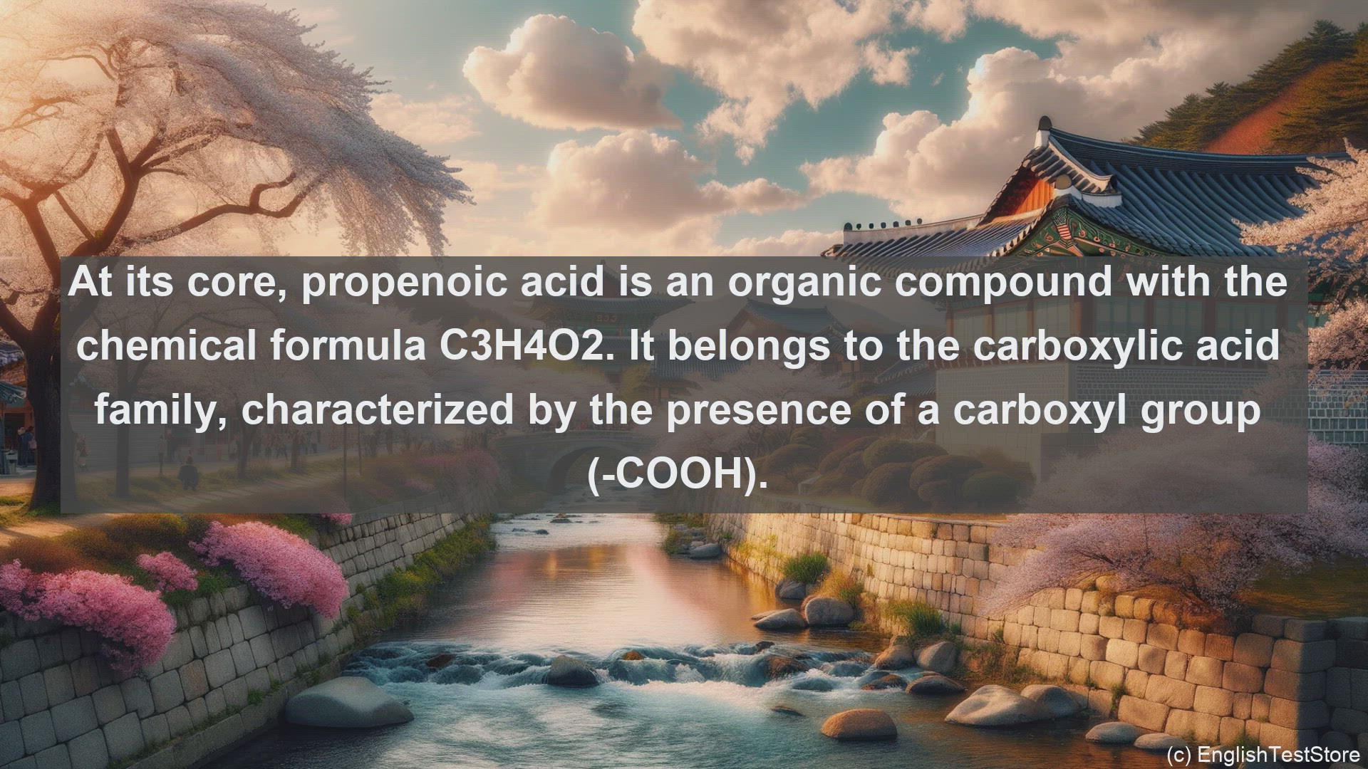 'Video thumbnail for Propenoic acid in science  definition and examples'