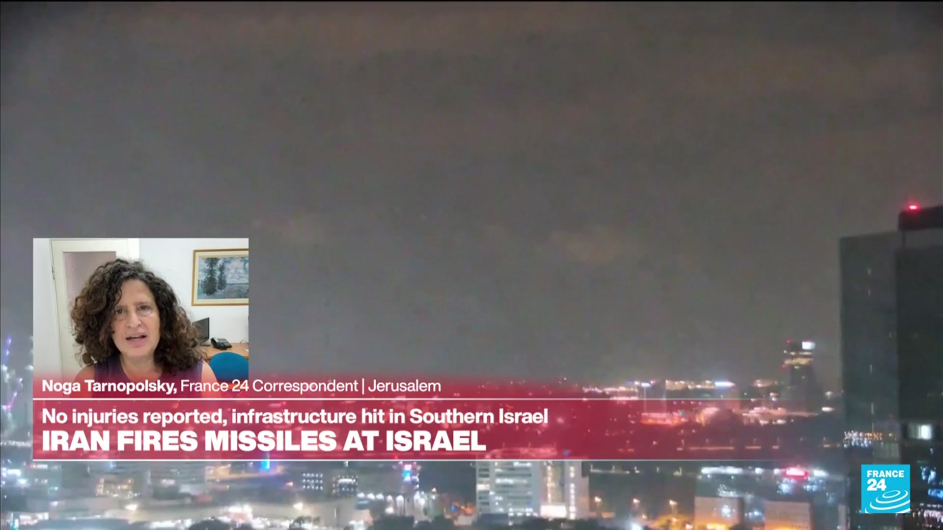 'Video thumbnail for 'Almost non-stop sirens' across Israel as Iran fires missiles'