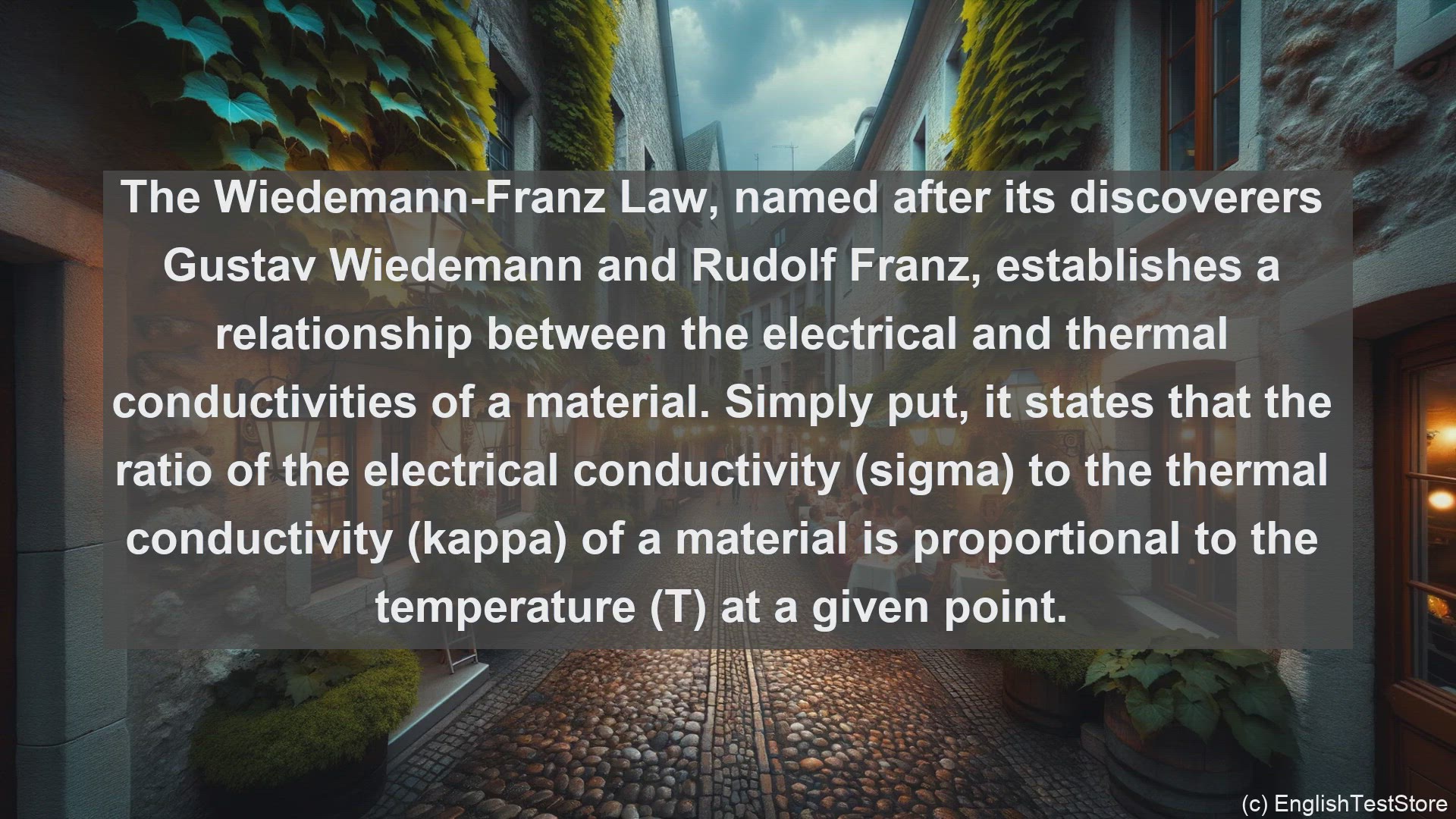 'Video thumbnail for Wiedemann franz law in science  definition and examples'