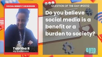 Video thumbnail for Tabitha says social media, ironically, disconnects us. Interesting!