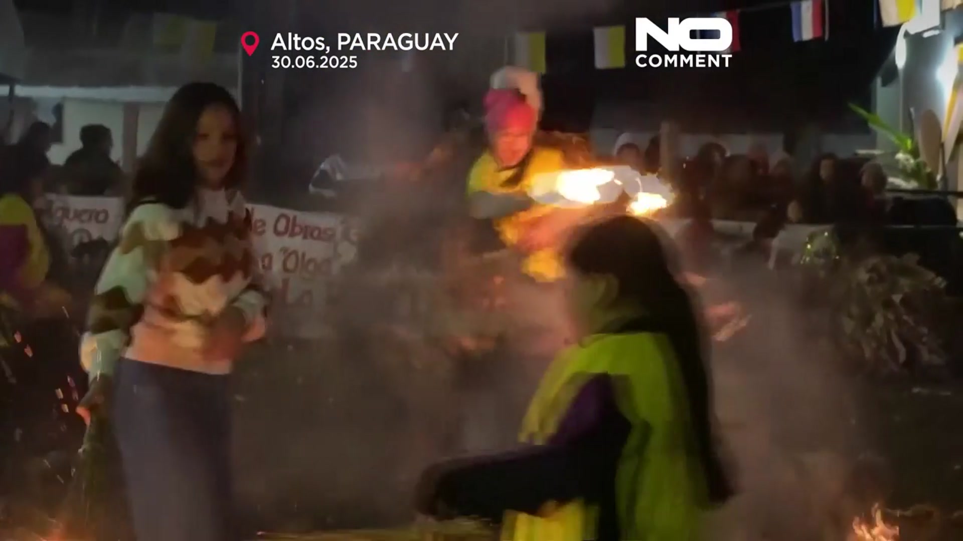 'Video thumbnail for Fire, masks and folklore at Paraguay’s Kamba Ra’anga festival'