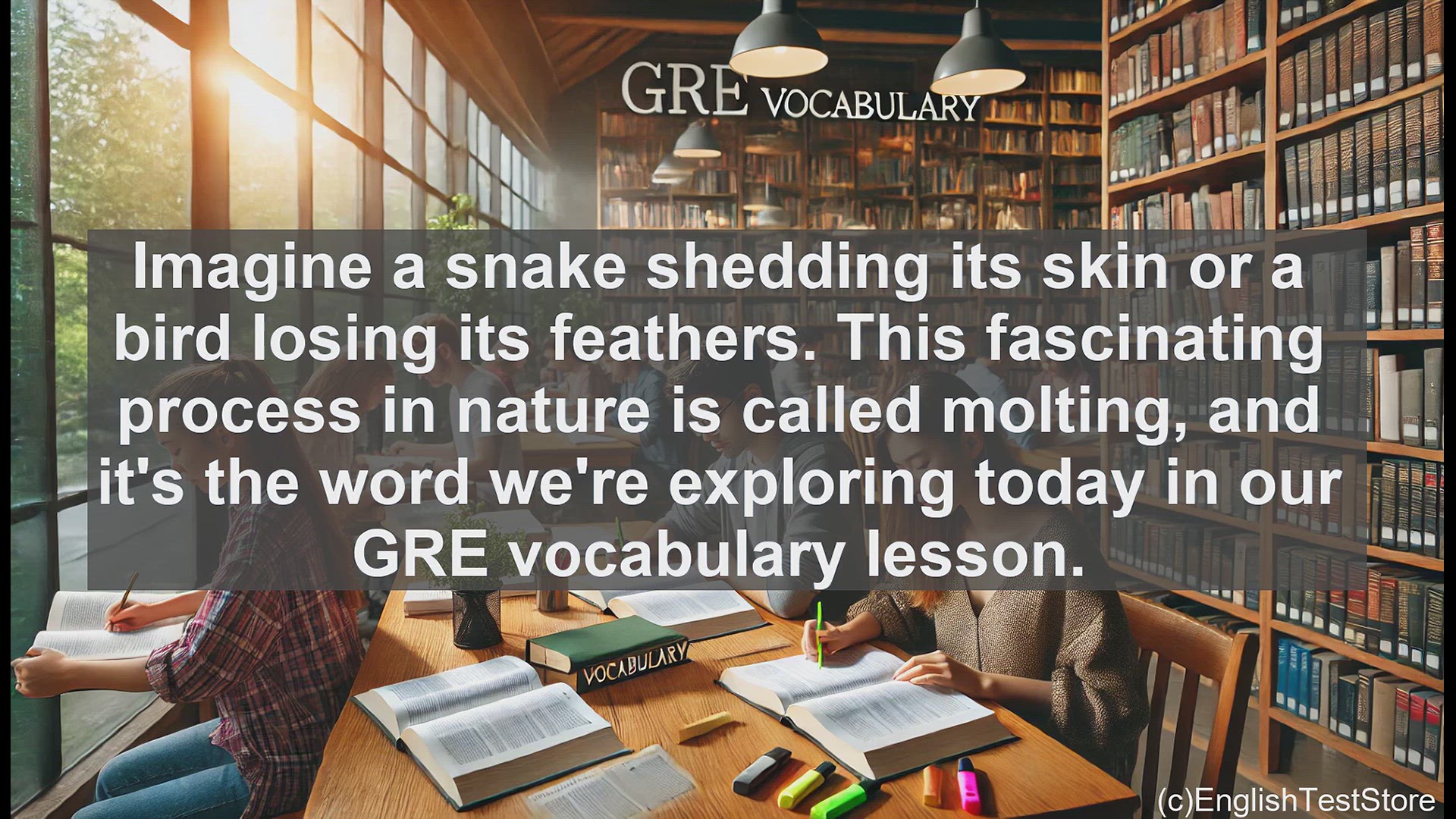 'Video thumbnail for GRE Vocabulary Lesson: The Fascinating Process of Molting'