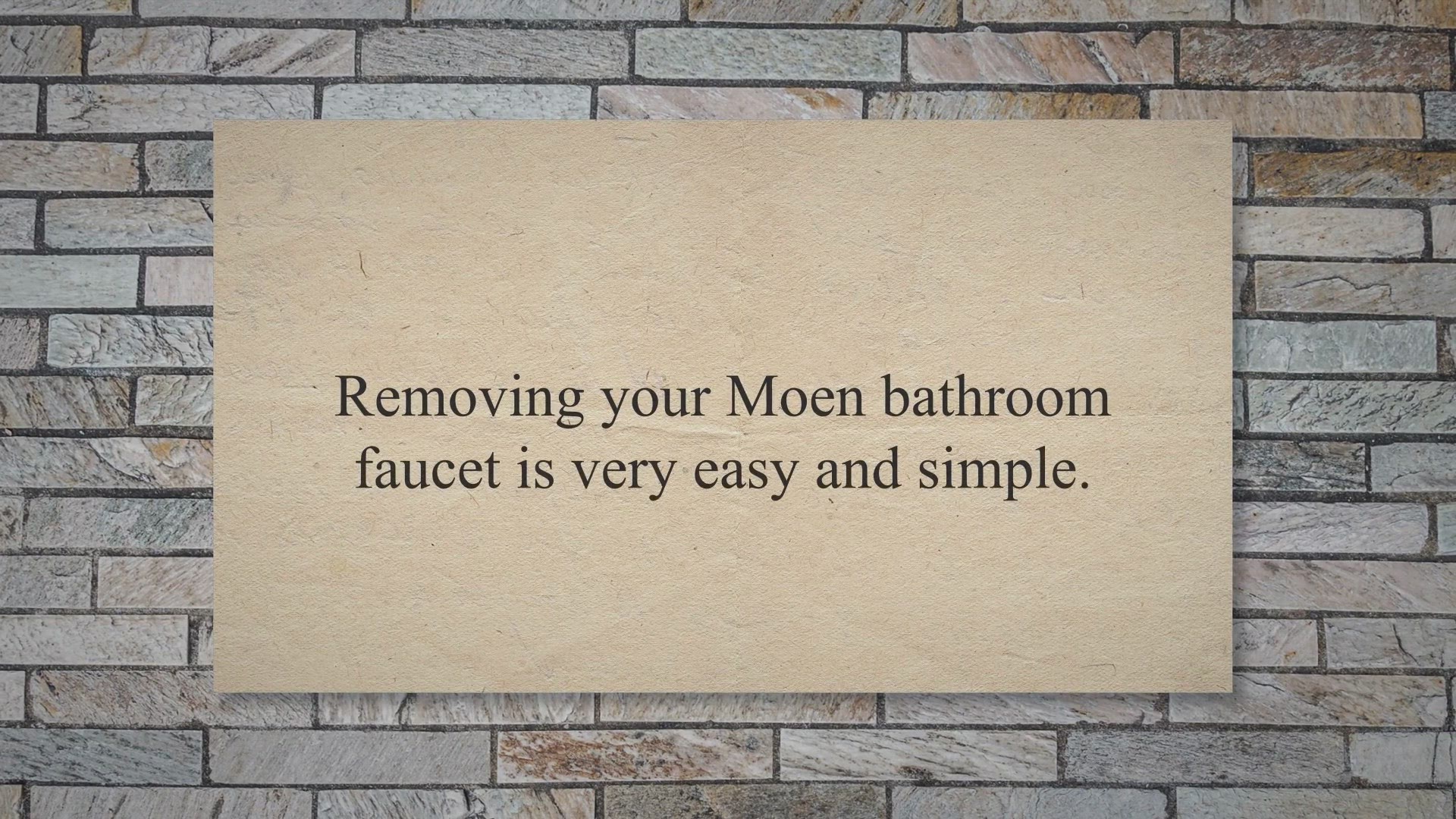 'Video thumbnail for How to Remove Moen Bathroom Faucet Handle? '