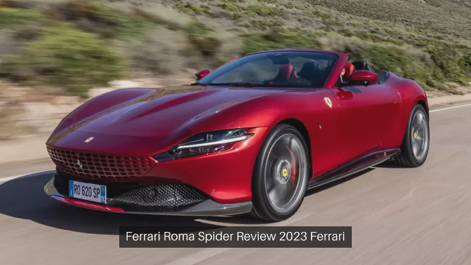 'Video thumbnail for Ferrari Roma Spider review'
