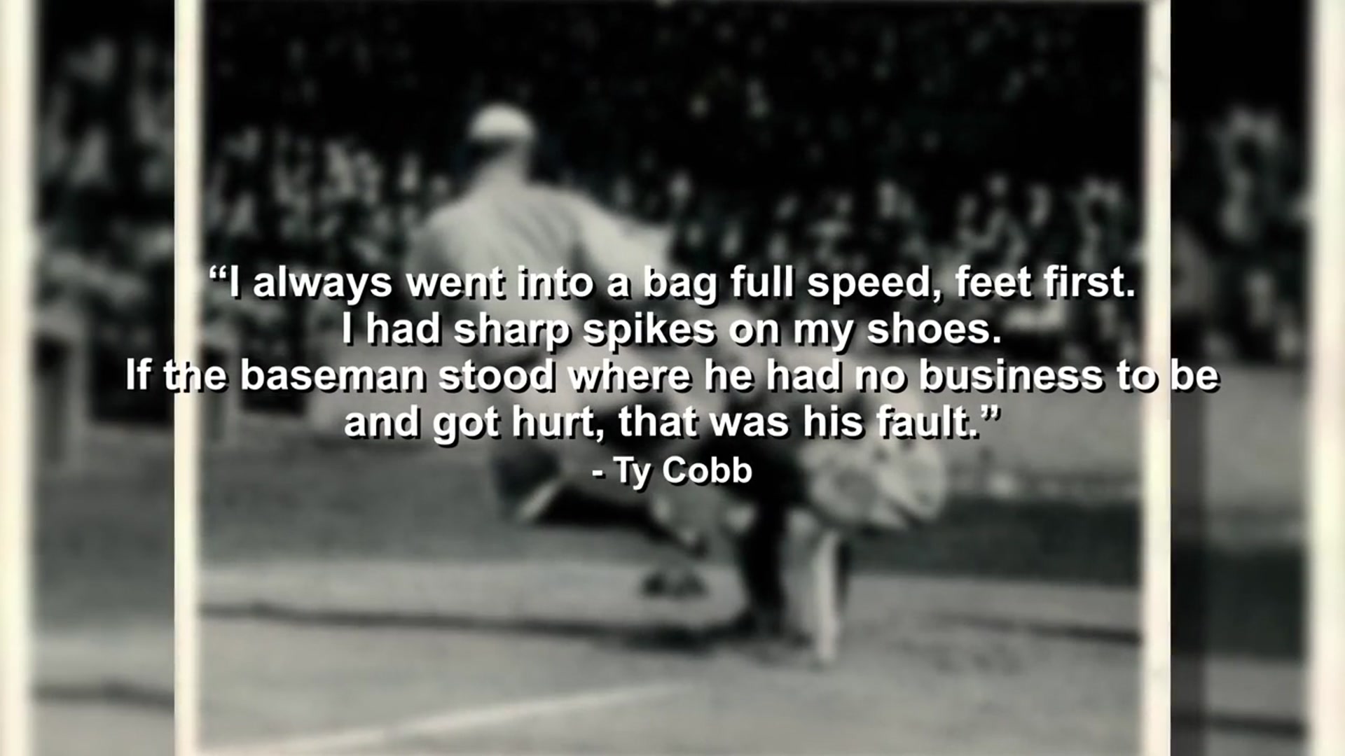 'Video thumbnail for Greatest Sports Legends Then and Now - Features Bad Boy in sports Ty Cobb'