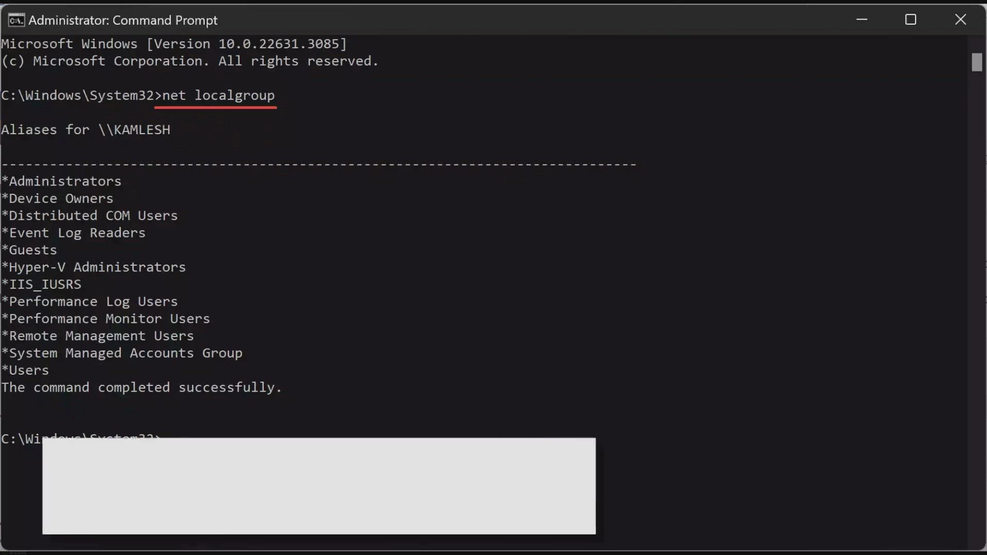 'Video thumbnail for How to Manage Local Users and Groups Using the Windows 11/10 Command Prompt?'