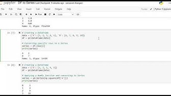 'Video thumbnail for Pandas Dataframe to Series | Pandas Dataframe Tutorial | Python Tutorial'