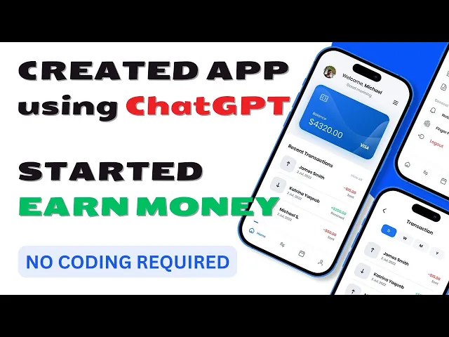 'Video thumbnail for I Created A Mobile App Using ChatGPT and Started Earning Money in Just 8 Minute'