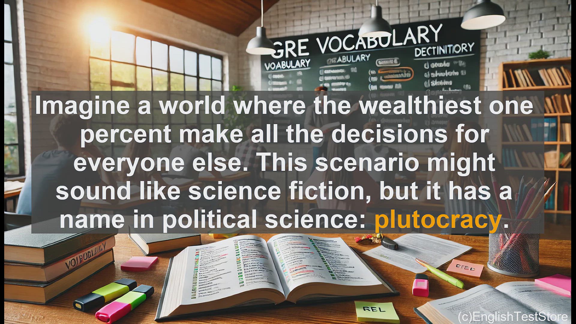 'Video thumbnail for GRE Vocabulary Lesson: Exploring Plutocracy - When Wealth Holds the Power'