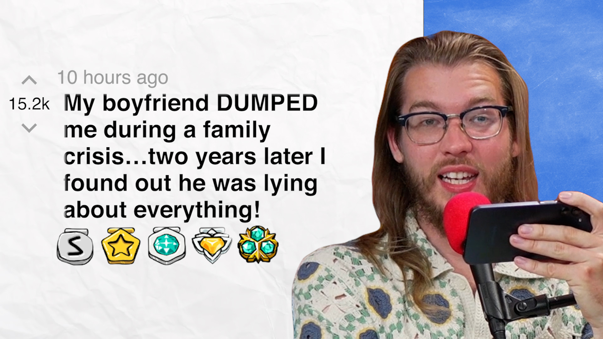 'Video thumbnail for He dumped me in crisis… then lied about everything. | Reddit Stories'