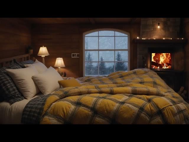 Video thumbnail for Snowstorm Serenity Remote Forest Cabin, Warm Fireplace, Relax Your Body and Mind for Peaceful Sleep