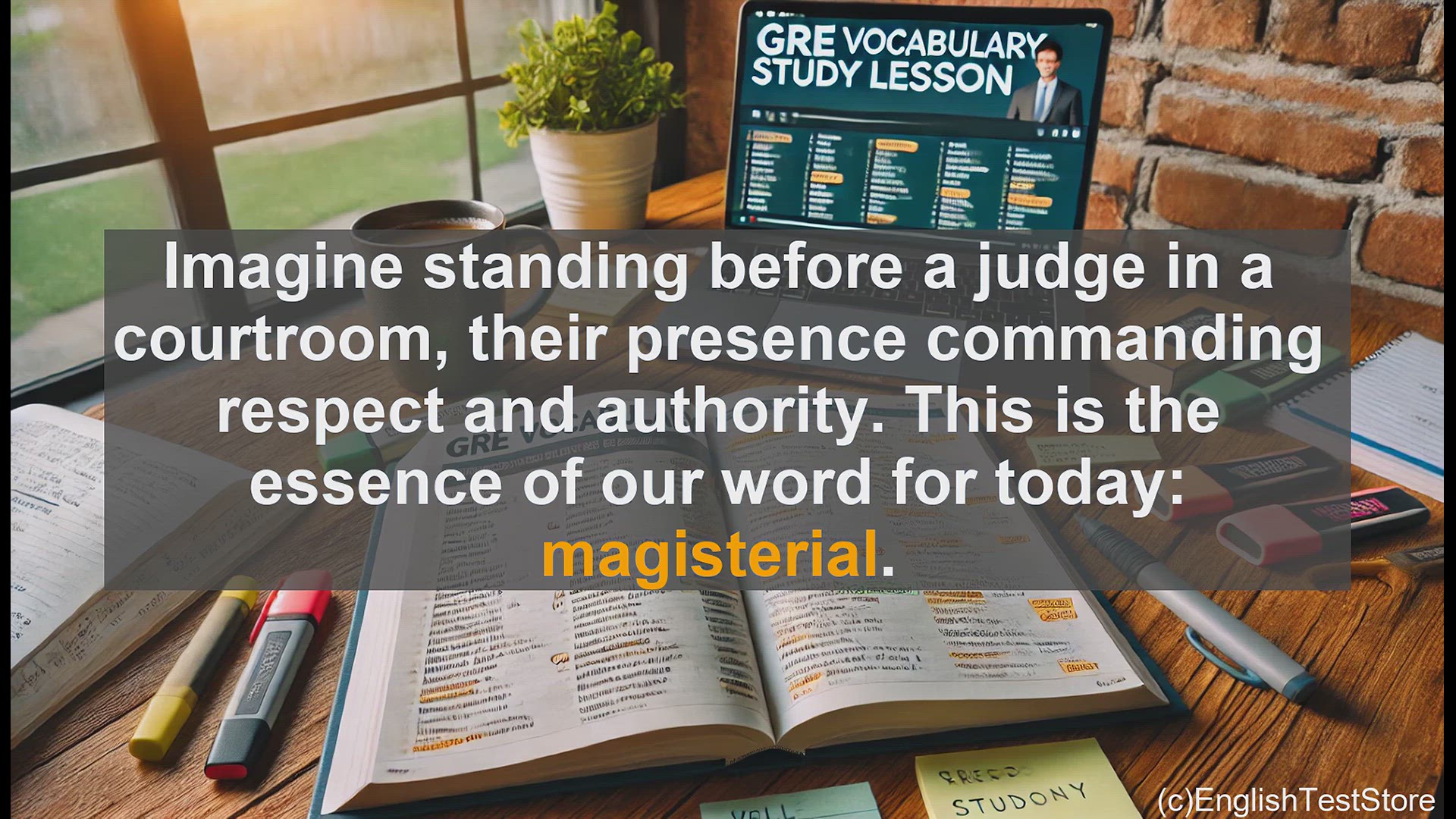 'Video thumbnail for GRE Vocabulary Lesson: The Commanding Presence of Magisterial Authority'